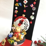 うり坊宝船＊2019亥年干支飾り 縦長タイプ(きいろ)