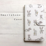 うさぎ　手帳型スマホケース　iPhone galaxy xperia  Google pixel うさぎ