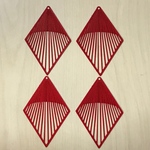 RED PLATE DIAMOND DESIGN CHARM