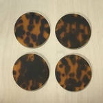 MATTE LEOPARD CIRCLE CHARM PARTS