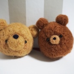 くまさんカップル マグネット 羊毛フェルト