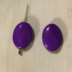 VINTAGE  PURPLE OVAL DESIGN BEADS