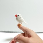 【まいこさまご注文品】白いキンカチョウマスコット(小)