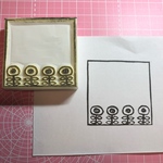 【北欧風】お花のミニ枠はんこ