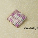 絽刺しのブローチ兼帯留