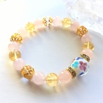 前向きで穏やかな気持ちに♡トンボ玉×パワーストーン＊華ブレス