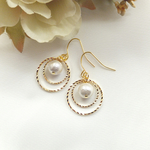 サークル ピアス / コットンパール ピアス