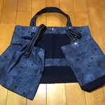 スクールバッグセット【デニム風柄帆布】