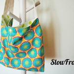 ワンショルダーbag カラフルflower グリーン