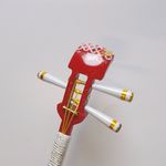 かんざし 「三味線」朱色５６（七宝）