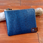 レザー財布・L字コインケース［ミニver.］型押し紺