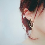 simple ゴールドフープ ピアス/イヤリング