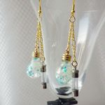 【蓄光】豆電球が可愛いゆらゆらピアス♪＜イヤーパーツ変更可＞