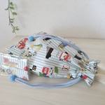お着替え巾着　働く車ブルー 2019