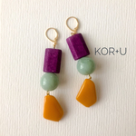 ヴィンテージビーズのカラフルピアス