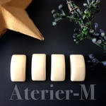 A690 Rectangle丸みカボション cream(4個)