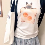エッグトーストとシャム猫のシャツ