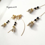 スマイルパールのシンプルピアス◡̈