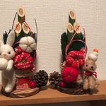 ご予約品 うさぎ門松、プードル門松