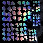 レインボーホログラム^_^カット、くらげ