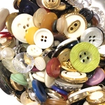 30個 【復活】 穴あき ボタン バラバラ アソート / 福袋 穴ボタン 四つ穴 二つ穴 アンティークボタン ぼたん レトロ カボション パーツ