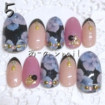 くすみカラーで大人可愛い♡アンティーク風大人なカラフルローズネイル＊お呼ばれにも使えるキラキラ薔薇柄ネイル＊フラワーネイル＊ジェルネイルチップ＊送料無料 送料込み