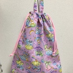 ☆新作☆持ち手巾着 約37×30