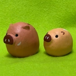 [オーダー品セット購入] 2019 干支 まるっこイノシシ 置物