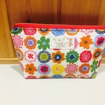 【再販】たくさんのお花のマチ付き20cmファスナーポーチ