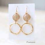 アンティーク（クリア）とメタル（ペンタゴン）♡ピアス・イヤリング♪【K18・K14GF/14kgf対応】