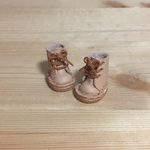  オビツ11 サイズ  編み上げブーツ   ベージュ