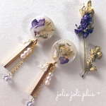 glittering*flowerイヤリング（ピアス）