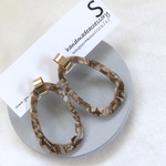 ゴールド × デザイン フープ ピアス