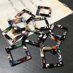 マーブル スクエア アクリルパーツ 1穴