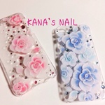 再5♡【完全ｶﾗｰｵｰﾀﾞｰ】グラデーションローズエンボスのオーダー♡iPhone6カバー♡