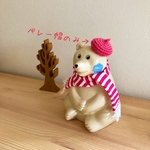 しろくま貯金箱用 ピンクのベレー帽