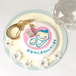 ♡お花のキュービックジルコニア付きマタニティマーク♡