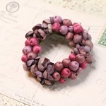 布花 ペッパーベリーと紫紫陽花リース