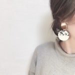 ゴールドプレート×柄プレートpierce