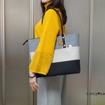 【ap様専用】№1047 倉敷帆布A4スタディトート～クールグレー×アイスグレー×ブラック
