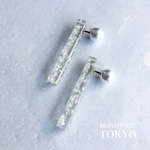 パールシルバーの夜ピアス＆イヤリング (パールキャッチ）
