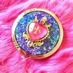ジュエルハートコンパクトミラー  マジカルパープル
