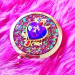 ジュエルハートコンパクトミラー  レディレッド