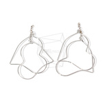 ERG-781-R【2個入り】ダブルハートチャーム,Double Heart Earring Charm
