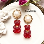 大人ガーリーお菓子みたいなグミベア  ピアス イヤリング