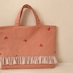 petite-tommy様 オーダー品 さくらんぼ刺繍 フリル 入園入学 2点セット