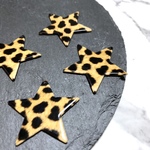 レオパード  星 アクリルパーツ ヒョウ柄 ピアス 素材