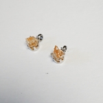 とろりとあま～い蜂蜜カラー☆インペリアルトパーズの小粒ピアス⑩（イヤリング可）