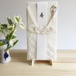 【受注製作】ビーズ刺繍のご祝儀袋 七宝 ピュアホワイト