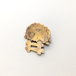 ひつじが1匹 真鍮 ブローチ